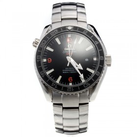 Omega Seamaster Working GMT Automatic Ceramic Bezel with Black Dial S/S-1