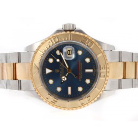 Rolex Yacht-Master Swiss ETA 2836 Movement Two Tone with Blue Dial